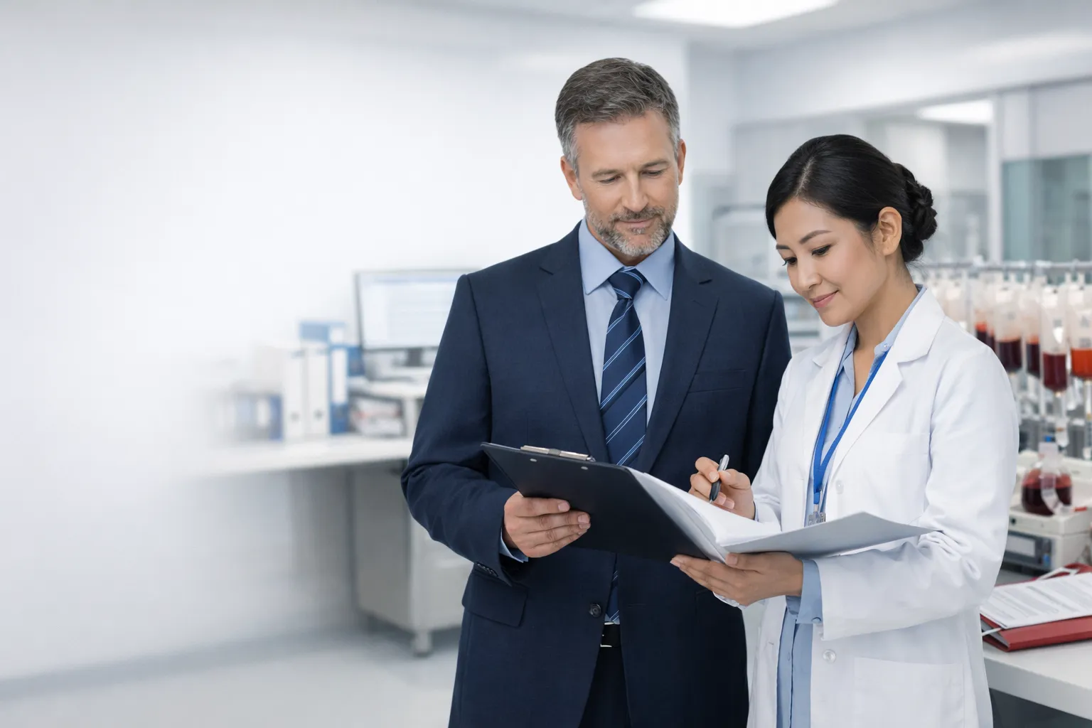 Quality control documentation and regulatory review in a blood centre