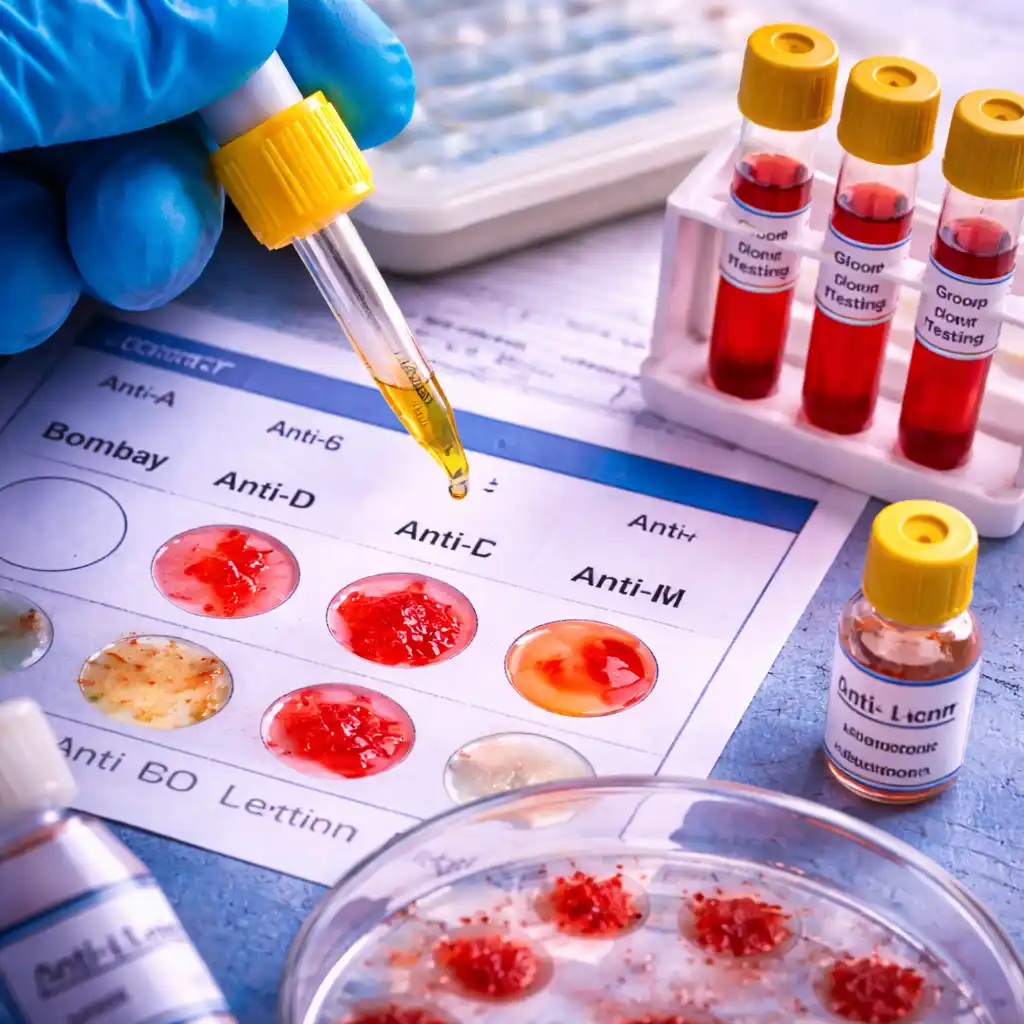 Laboratory serological testing used to confirm Bombay and Para-Bombay blood group phenotypes